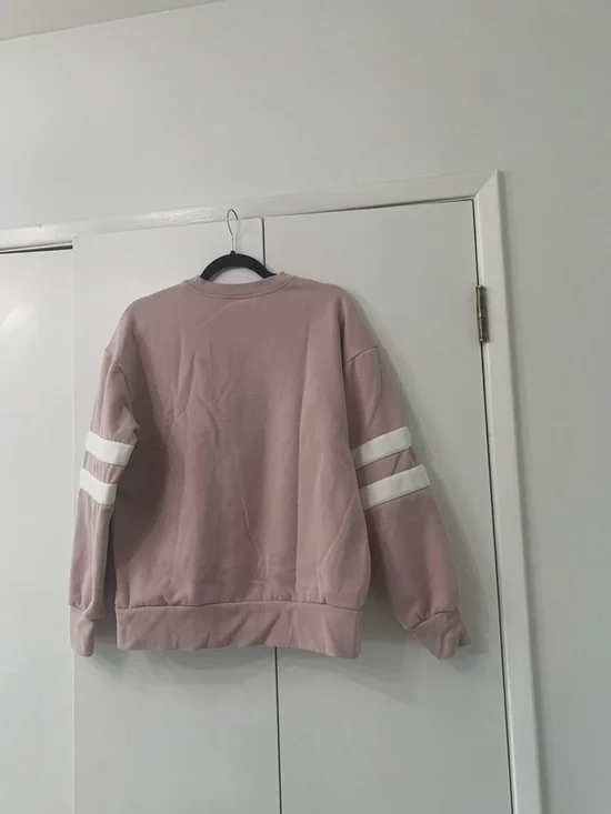 C&C California Dusty Pink Crewneck with White Stripes - Picture 6 of 6